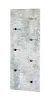 Haku Wandgarderobe - Betonoptik-chrom - Maße: 80x5,5x30 cm; 42650