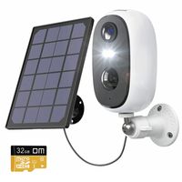 ieGeek 2K 3MP Überwachungskamera Aussen Akku mit Solarpanel 32G SD-Karte, WLAN Kamera Outdoor mit Farbnachtsicht, PIR Bewegungsmelder, 2-Wege Audio, Cloud Storage, IP65, 2,4 GHz