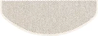 Podložka pod schodiště v sisalovém vzhledu Calcutta v mnoha barvách Cream Půlkruhová 19 x 56 cm