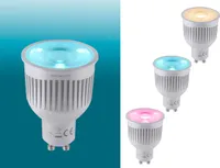 RGBW WiZ LED Leuchtmittel mit GU10 Sockel 6 Watt, Sprachsteuerung, Fernbedienung