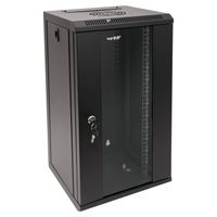 HMF 63312-02 Serverschrank 10 Zoll, 12 HE, Netzwerkschrank, 31,2 x 30 x 61,6 cm, schwarz