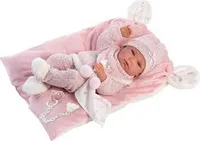 Babypuppe 73860 Nica auf rosa Decke 38cm