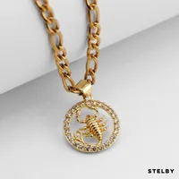 Sternzeichen Skorpion Halskette vergoldet - Schmuck für Damen