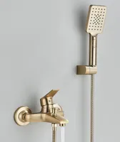 Gold Badewannenarmatur Duschset Wasserhahn Wannenarmatur Bad Armatur Handbrause