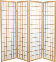 Fine Asianliving Japanische Paravent Raumteiler Shoji Fine Asianliving Japanische Paravent Raumteiler Trennwand B180xH180cm 4-teilig Shoji Reispapier Naturell Raumtrenner Spanische Wand Sichtschutz Trennwand  -