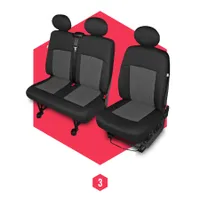 Sitzbezüge Universal Schonbezüge 1+1 kompatibel mit FIAT DUCATO I -  eWaschbaer