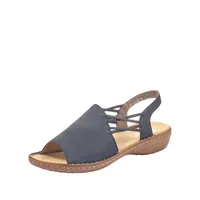 Rieker Damen Schuhe Sandalen Slingback Sandaletten 608D1, Größe:40 EU, Farbe:Blau