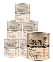 Dehner Fine Nature Hundefutter, Nassfutter in Lebensmittelqualität, für Welpen und junge Hunde, Geflügel, 6 x 800 g Dose (4.8 kg)