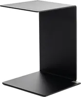 HOME DELUXE - Beistelltisch KALEA - Maße: 30 x 35 x 45 cm, Farbe Schwarz, 360° Drehbar, Material Stahl I Couchtisch Wohnzimmertisch Sofatisch