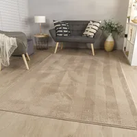 TT Home Wohnzimmer Teppich Kurzflor Rutschfest Boho Skandinavischer Stil Geometrisch Uni Größe 160x220 cm