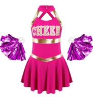 Cheerleader-Kleid für Mädchen, ärmellos, Tanzkostüm für Kinder im Karneval und Fasching, Größe 170-176 cm
