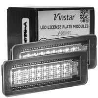 Vinstar LED Kennzeichenbeleuchtung E-geprüft CAN-Bus 18 LEDs je Modul 6000 Kelvin kompatibel mit SMART Fortwo 451