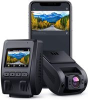 AUKEY DR02D KFZ Dual Dashcam (1080P Front- und Rück Autokamera mit 170° Weitwinkel, Superkondensator, WDR Nachtsicht mit G-Sensor Bewegungserkennung, Loop-Aufnahme und Dual-Port Kfz-Ladegerät)
