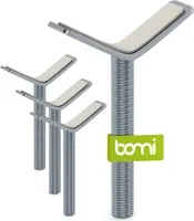 BOMI® BOMI Treppenschutzgitter Spindel aus Metall | 4 Stück in Silber | Y-Adapter für Treppengeländer | Zubehör Türschutzgitter für Treppen Geländer | Einfache Befestigung für Baby Schutzgitter