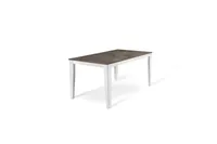 Groß – Ausziehbarer Tisch (130/290 x 80 cm) aus weißem Melamin