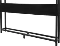 ML-Design Metall Kaminholzregal mit Abdeckung , Anthrazit, Stapelhilfe Außen mit Schutzhülle, 0,8m³/1,3 SRM