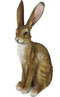 Figurka zwierzęcia zając polny naturalnej wielkości 51 cm figurka ogrodowa zając kozioł dekoracja ogrodu