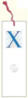 Lesezeichen mit Anagramm des Buchstabens X