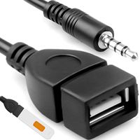 USB-Adapter 3.5 mm Klinke zu USB-A Aux Audio-AdaUSB-Adapter 3.5 mm Klipter Bluetooth-Adapter Audio Kabel Transmitter Audio-Adapter fur Autoradio Retoo