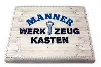 Gilde Sitzpolster ' Männer Werkzeug Kasten ' 42 x 32 cm Auflage Bierkasten