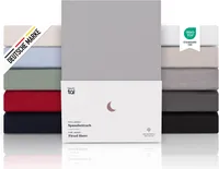 Blumtal prémiové prestieradlo 200x200 cm jersey sada 2 kusov - prestieradlo s certifikátom OEKO-TEX v tmavosivej farbe