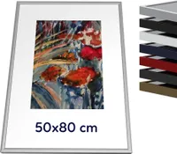 Kvalitní kovový rám 50x80 cm, Barva černá na obraz, plakát, rámeček na fotografii, puzzle. Rám má antireflexní plexisklo a variabilní závěsy