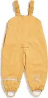 Regenhose für Kinder | mit Fleece gefüttert |  | winddicht | wasserdicht | elastische Schulterträger | Kinder Matschhose Buddelhose für Jungen und Mädchen [gelb, 98-104 (3-4 Jahre)]