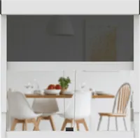 Außenrollo für Fenster 80x91-142cm Weiß Transparent