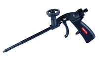 Caulking gun for mounting spume