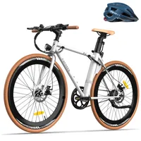 Elektrofahrrad Pannensichere Reifen 28 Zoll Wasserdicht IPX3 E-Bike bis zu 90 km, Weiß