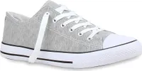 Mytrendshoe Lässige Herren Sneakers Sportliche Schnürer Sportschuhe 98745, Farbe: Hellgrau, Größe: 36