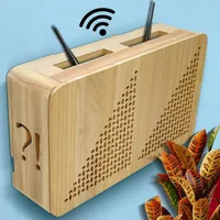 Routerschrank Router Box Wandschrank Holz Router verstecken