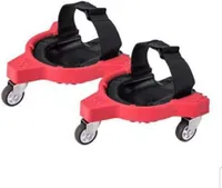 2 Stk. Knieschoner auf Rollen mit verstellbarem Riemen
