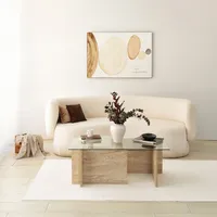 Skye Decor, New Escape, Travertin, Couchtisch, 105 x 40 x 65 cm, 100 % GLAS