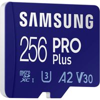 Samsung PRO Plus 256GB microSDXC UHS-I U3 160MB/s Full HD & 4K UHD Speicherkarte inkl. SD-Adapter, MB-MD256KA/EU