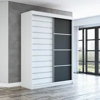 Schwebetürenschrank, 2-türig Schrank! Moderne Garderobe für Kleidung. Verschiedene Farben (Weiß, Schwarz, Somona) Kleiderschrank COLIN 180 cm