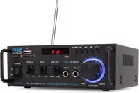 Pyle Kabelloser Bluetooth-Stereo-Leistungsverstärker – 200 W Dual Channel Sound Audio Stereo Receiver System w/RCA, USB, SD, MIC IN, FM Radio