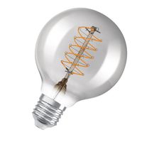 OSRAM Dimmbare LED-Lampen, Vintage-Edition, 30 Watts Ersatz, E27, G80, 1800 Kelvin, Warm Comfort Light, Klares Glas, single Pack