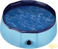 Fudajo Hundepool 80 x 20 cm rutschfestes Hundeplanschbecken, Hundeschwimmbad faltbar aus PVC, Hundebadewanne mit verstärkten Kanten, tragbarer Pool für Hunde