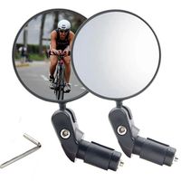 1 Stück universal verstellbar 360° Fahrradspiegel für 17,4-22 mm Flacher Lenker Drehspiegel Rückspiegel Lenkerspiegel für Fahrrad rennrad Mountainbikes Radfahrer Vintoney Fahrradrückspiegel