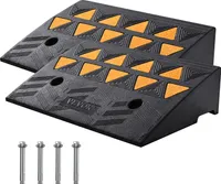 VEVOR 2xSill Ramp Solidna gumowa rampa progowa Max. Udźwig do 15 ton Podjazd do krawężnika 48,3x33x12,7 cm Podjazd dla wózków inwalidzkich Podjazd gumowy Idealny do nierównego podłoża Krawężniki