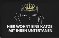 Trendation - Fußmatte Katze Spruch Geschenk Katzenmama Lustige Geschenkidee Fussmatte Katzenbesitzer