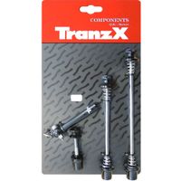 TranzX Schnellspanner Vorder-/Hinterradnabe + Sattelstütze schwarz