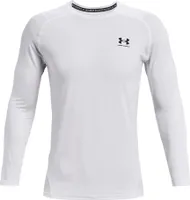 UNDER ARMOUR HeatGear Armour Fitted langarm Sportshirt Herren 100 - biały/czarny XL