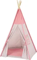 howa Tipi-Zelt Sterne 'Tori' grau/rosa inkl. Bodenmatte 8501