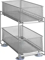 WENKO 53140100 WENKO Schubladenregal silber matt 2 Fachböden
