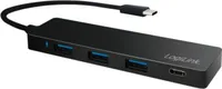 LogiLink USB 3.1 HUB 3+1-portowy Type-C czarny