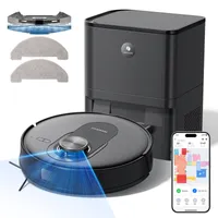 Proscenic Q8 Max Staubsauger Roboter, Saugroboter mit Wischfunktion, 6000Pa, 200 min, Alexa, Google Home, Siri oder IFTTT, 360° LiDAR-Navigation, , 2L