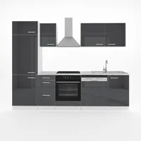 Küchen Unterschrank 40 Hochglanz Grau