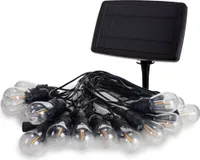 Vellight Solar Lichterkette außen, Lichterkette Solar Glühbirne, Outdoor Lichterkette Solar, LED